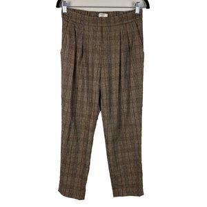 Aritzia Babaton Conan Wool/Cashmere High-Rise Slim Cropped Trouser Pants Sz 4